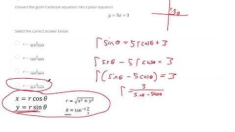 Write a cartesian equation in polar form