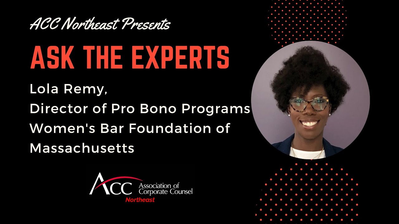 Loisha Remy Lola Remy, Director of Pro Bono Programs at the Women's Bar Foundation ...