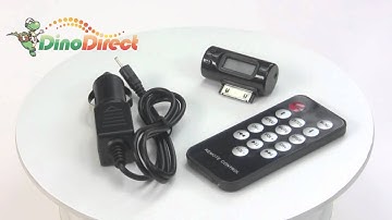 Compatible LCD Car FM Transmitter with Car Charger for iPod  from Dinodirect.com