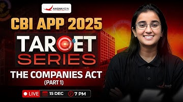 CBI APP 2025 Company Law MCQ (Part 1)🔥| Previous Year Based CBI APP MCQ ✍️| CBI APP Target Series🎯