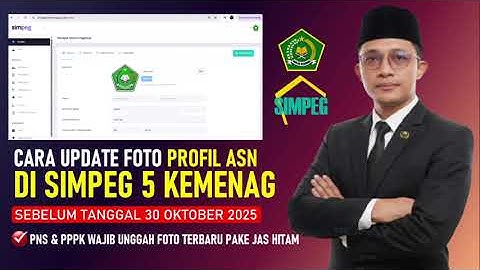 🔴CARA LOGIN & GANTI FOTO PROFIL SIMPEG5 KEMENAG – PNS & PPPK WAJIB UPDATE SEBELUM 30 OKTOBER 2025