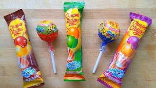 Satisfying video asmr lollipops candy and chocolate gummy candy Cutting video