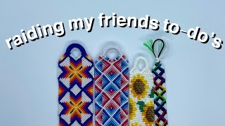 Making patterns off my friends to-do’s on BraceletBook!