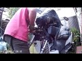 ビッグスクーター修理　ＯＨ　フォーク取り付け　簡易方法　１/ ３  BIG SCOOTER FRONT FORK REPAIR SKYWAVE BURGMAN