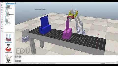 video of welding operation simulated on V-REP software.