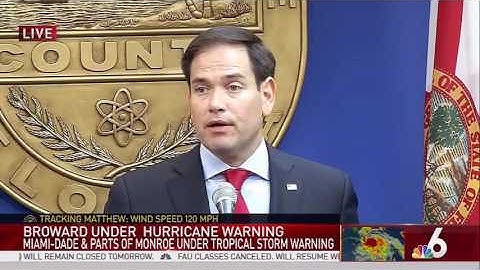 Rubio implores Floridians to prepare for Hurricane Matthew