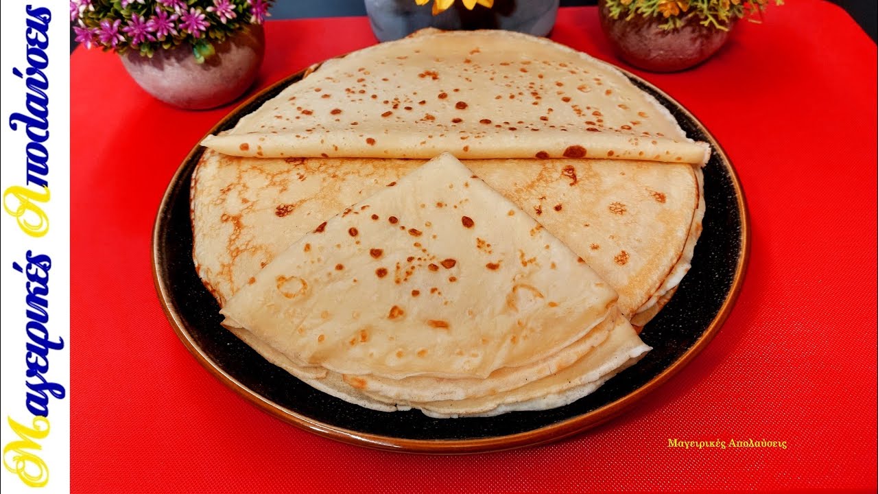 Βασική συνταγή για ΚΡΕΠΕΣ στο τηγάνι για αλμυρή η γλυκιά γέμιση. Χωρίς ειδικά εργαλεία και συσκευές.