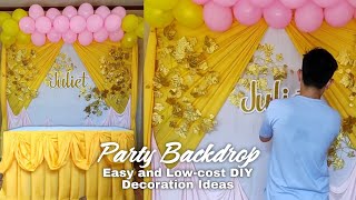 Party Backdrop Easy and Low-cost DIY Decoration ideas | Rex Montalbo 
