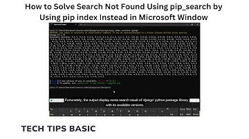 How to Solve Search Not Found Using pip_search by Using pip index Instead in Microsoft Window #tips