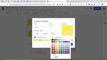 Google Drawings - Gradients in word art and shapes