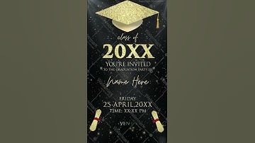 Graduation Party Video Invitations || Party Invitation || Online graduation Invitations | IM-2049