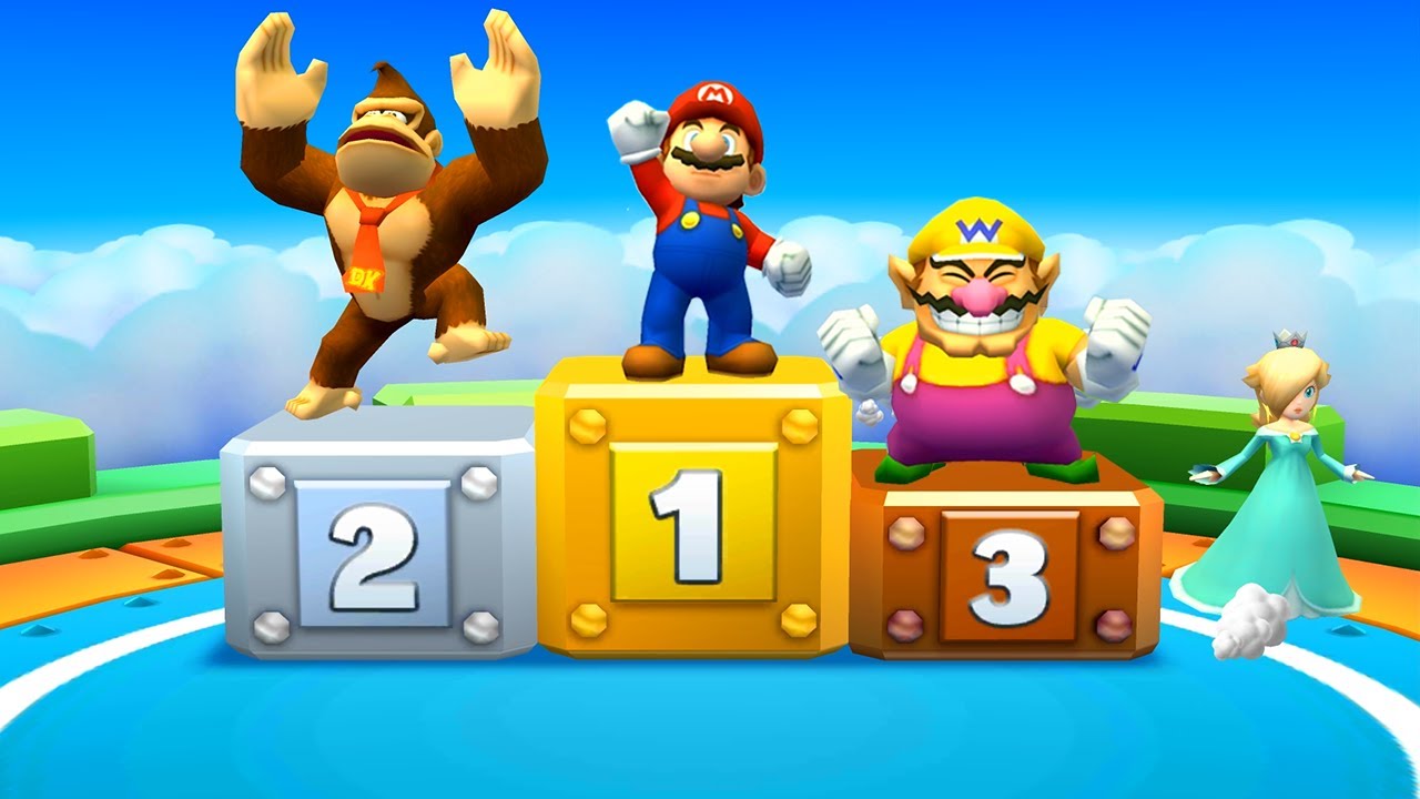 Mario Party Star Rush Minigames - Mario vs Rosalina vs Wario vs Donkey Kong