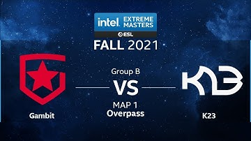 CS:GO - Gambit vs. K23 [Overpass] Map 1 - IEM Fall 2021 - Group B - CIS