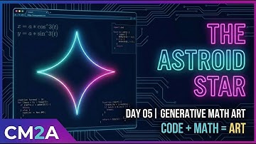 Day 5 | Astroid Star Curve ⭐ — Formed by cos³ & sin³ | Generative Math Art Visualization