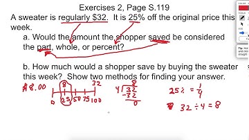 M1 Lesson 26 Percent of a Quantity Exercises 1-4
