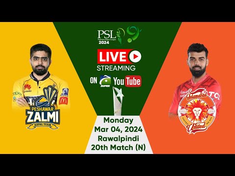 🔴 LIVE | PSL 9 | Peshawar Zalmi vs Islamabad United | PZ vs IU | Geo Super