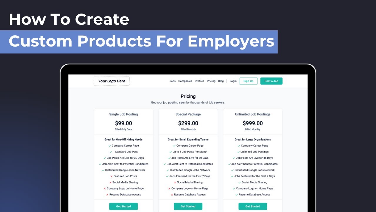 Job Package Example How to Offer a Custom Package to Employers on Your Job Board? - YouTube