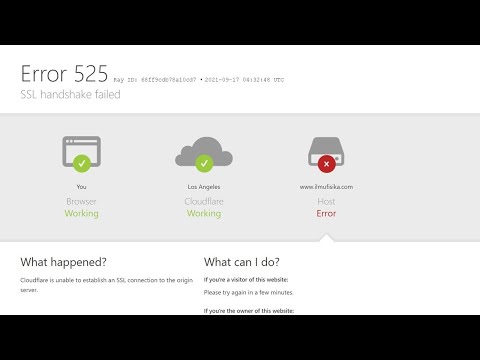 Cara Memperbaiki ERROR 525 SSL Handshake Failed CloudFlare