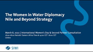 Women In Water Diplomacy Second Strategy Development Consultation