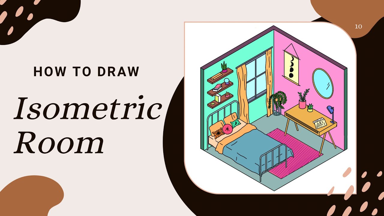 How to draw an isometric room on Procreate. - YouTube
