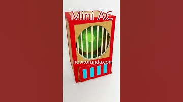 mini ac using cardboard and dc motor for science project exhibition - diy - shorts | howtofunda