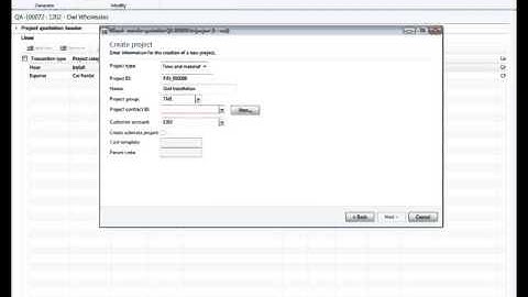 Project Accounting in Microsoft Dynamics AX