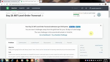 Day 23 - BST level order Traversal || 30 Days of Code || HackerRank