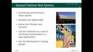 Whats The Best Metal Roofing System- Design And Installation Considerations-Aep Span Aia Course