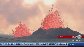 Lava eruptions and ground cracking continues in Leilani Estates area Wednesday