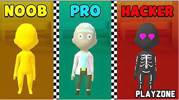 NOOB vs PRO vs HACKER!!  Fun Race 3D