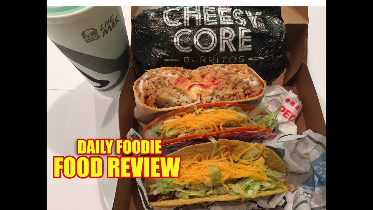 Taco Bell Big Box Review Cheesy Core Burritos Value Deal Unwrapping foodreview YouTube