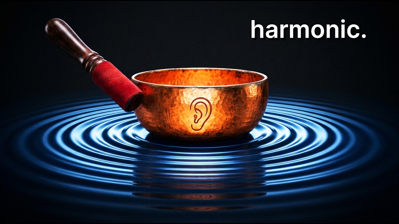 the harmonic sound that quiets high-pitched ear ringing.