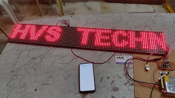 IoT based College Notice Board using P10 LED modules and esp8266