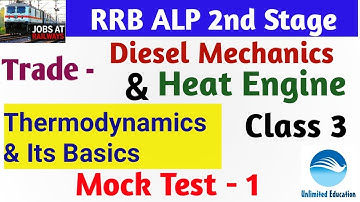 Mock Test 1| Class - 3  | Heat Engine & Diesel Mechanics Trade Lecture For RRB ALP Paper2
