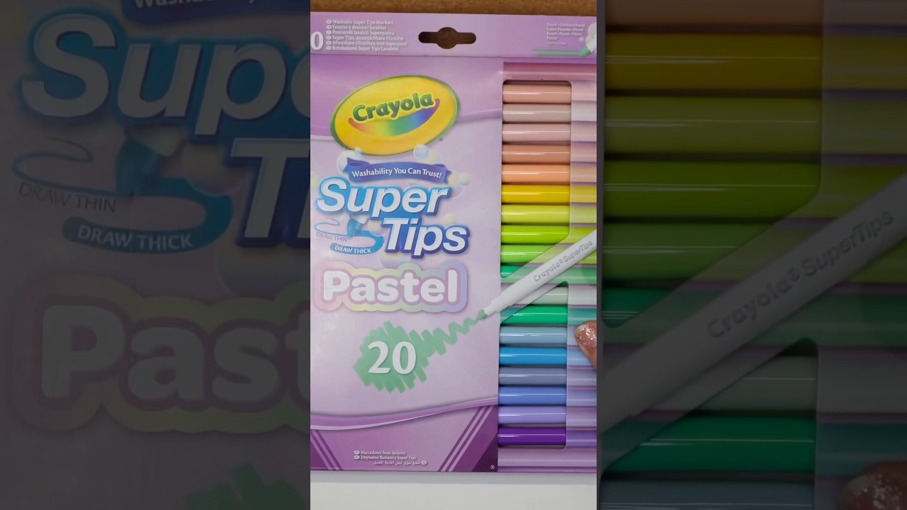 Marcadores Plumones Crayola Super Tips Pastel 12 Colores