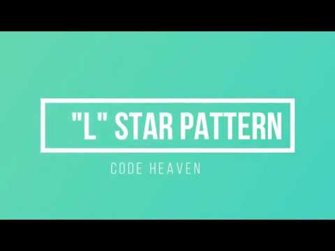 Star Pattern XV | Alphabet "L" Pattern | C language for beginners