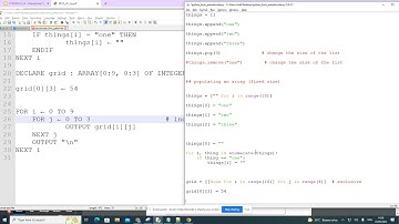 9618 Pseudocode to Python: 05. Arrays (Not Lists!)