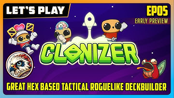 Clonizer | EP05 | Early Preview | Game Play | Great Hex Based Tactical Roguelike Deckbuilder