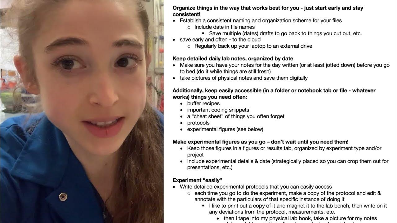 Staying organized while sciencing experiment notes, files