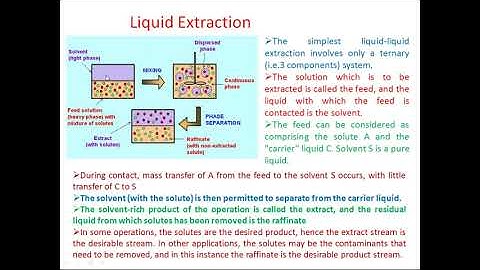 Mass Transfer Operations (Liquid-Liquid Extraction)