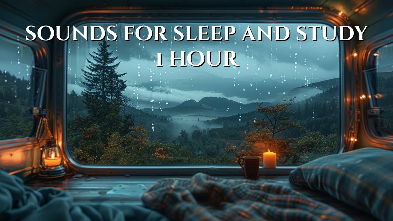 Cozy Rain in a Camper Van | 1 Hour Deep Sleep Sounds | Thin Roof ASMR!