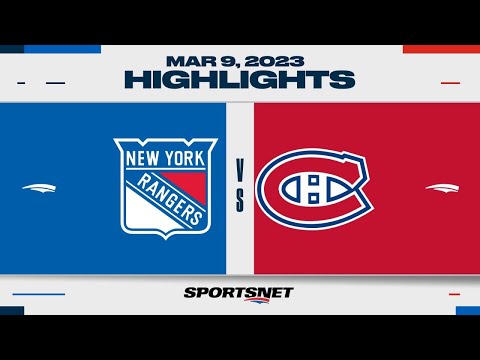 NHL Highlights | Rangers vs. Canadiens - March 9, 2023