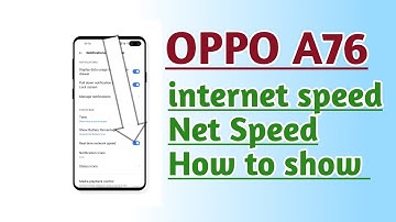 OPPO A76 internet speed Net Speed How to Show