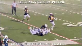 SiSi the freshman running back working hard