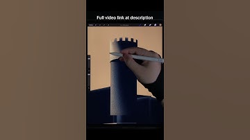 Draw Night Halloween Castle with iPad Procreate #shorts