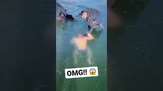 This Man Got Lost Under The Ice 🥶 #shorts