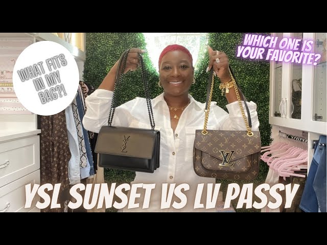 😱 LOUIS VUITTON PASSY HAND BAG, YSL SUNSET HAND BAG