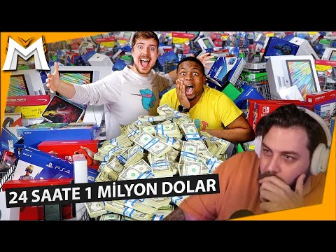 Elraenn - 24 Saate 1 Milyon Dolar Harcamak İzliyor | Mr Beast