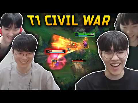 T1 CIVIL WAR : When FAKER + PEYZ Bullying ONER + KERIA in KR Challenger - Engsub
