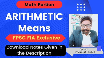 Arithmetic Means (FPSC Targeted Topic 5 Marks)